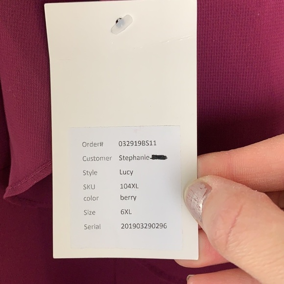 NWT Brideside bridesmaid Lucy dress in Berry 6XL - Picture 6 of 8